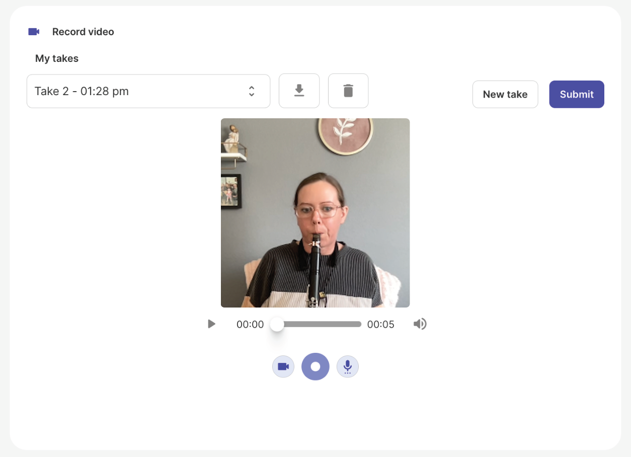 Video-only assignment in MakeMusic Cloud.